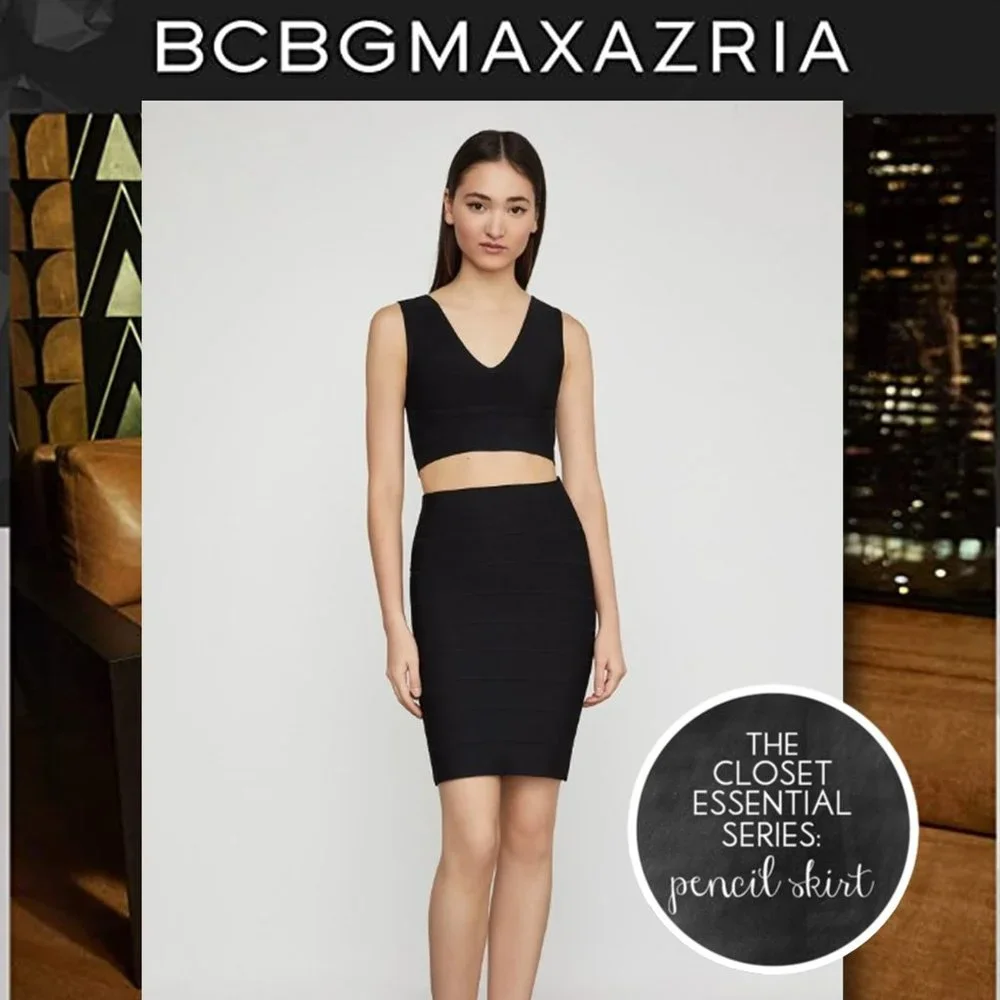 BCBGMAXAZRIA "Alexa" BodyCon Bandage Skirt 𝗡𝗘𝗪!!! - Picture 1 of 9